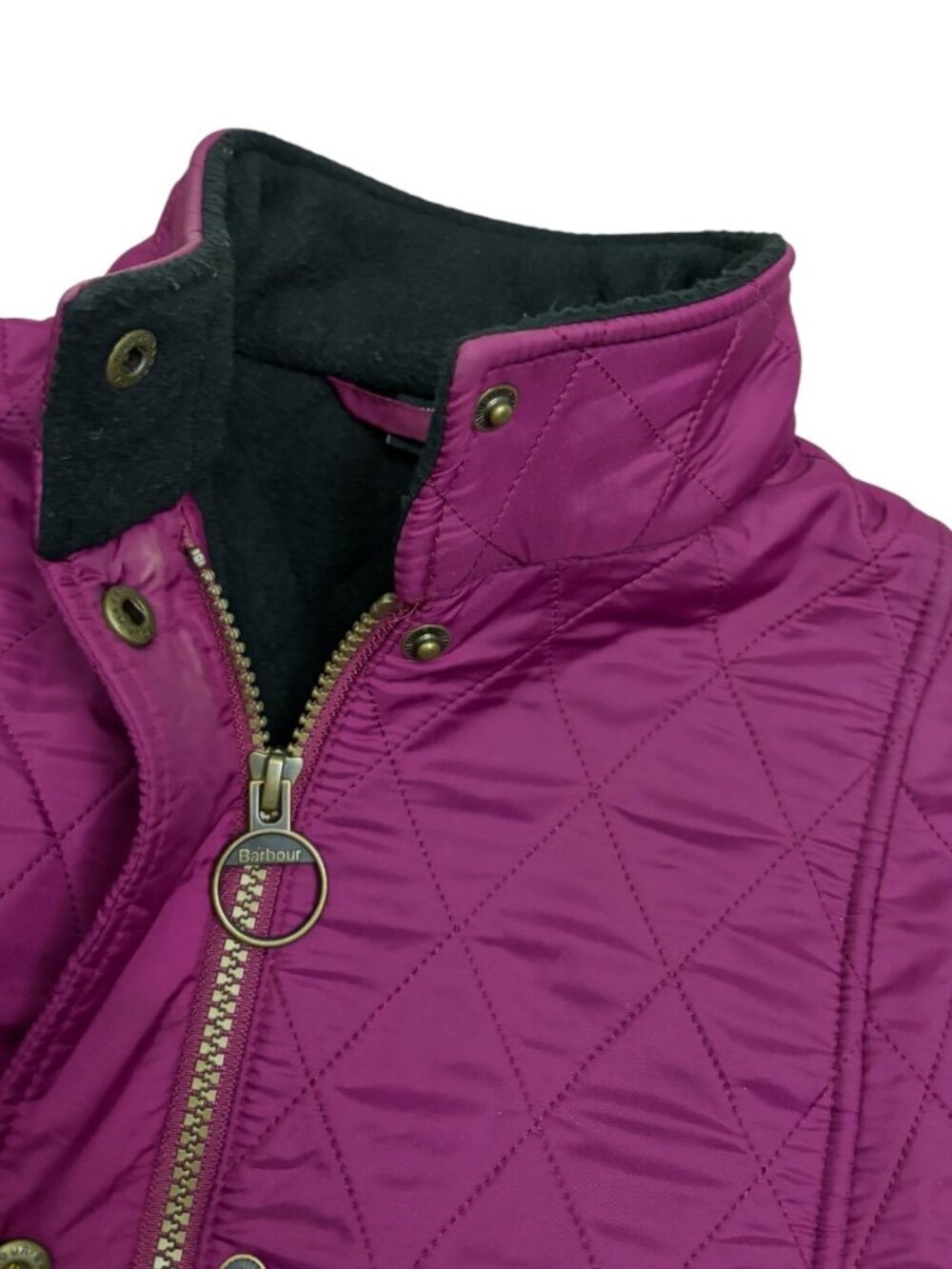 BARBOUR Kensington Quilt Quilted Pink Fleece-Lined Winter Jacket Womens 4 - Picture 7 of 8